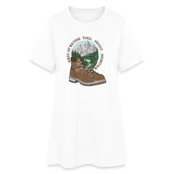 Minimalist Hiker Design - Women’s T-Shirt Dress - white - Front