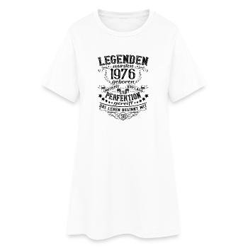 50 Geburtstag Legenden Vintage Retro 1976 - Frauen T-Shirt-Kleid - Weiß - Vorne
