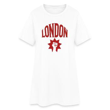 Londres - Robe T-shirt Femme - blanc - Devant