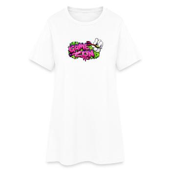 Dart,Darts,Game on Graffiti - Frauen T-Shirt-Kleid - Weiß - Vorne