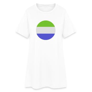 Sierra Leone round flag - Women’s T-Shirt Dress - white - Front