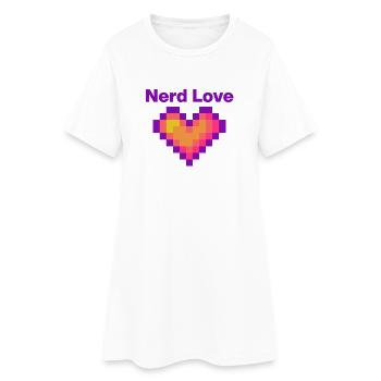 Amour de nerd – Cœur de pixels, Gamer Lovee Language - Robe T-shirt Femme - blanc - Devant