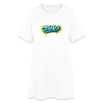 GRAFFITI-NAME TIMO FÜR PERFEKTES GESCHENK DRUCKBAR - Frauen T-Shirt-Kleid - Weiß - Vorne