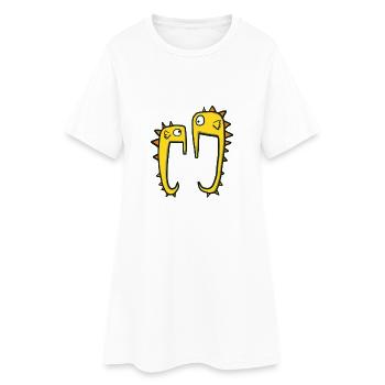 Hippocampe - Robe T-shirt Femme - blanc - Devant