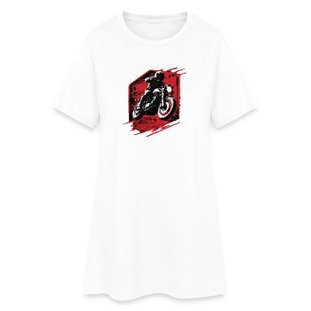 Logo Moto Vintage – Atelier Mécanique passion moto - Robe T-shirt Femme - blanc - Devant