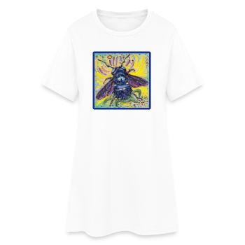 Carpenter bee - Women’s T-Shirt Dress - white - Front