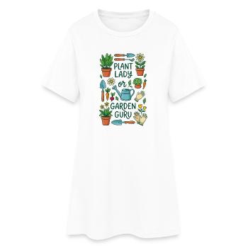 La passionnée de plantes ou experte en jardinage - Robe T-shirt Femme - blanc - Devant