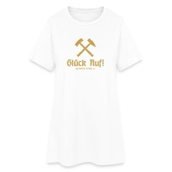 Bonne chance! - Ruhrpott - Zeche - Zollverein - Robe T-shirt Femme - blanc - Devant