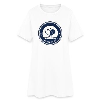 Anpassbarer Padel-Club – Teamabzeichen - Frauen T-Shirt-Kleid - Weiß - Vorne