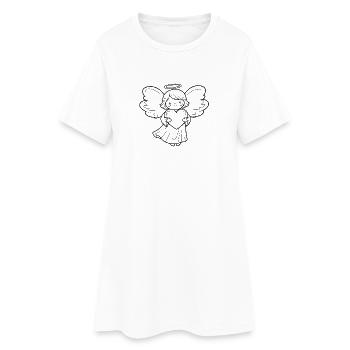 Illustration d’Ange Gardien avec Cœur - Robe T-shirt Femme - blanc - Devant