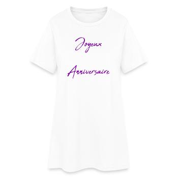 SAINT VALENTIN. JOYEUX ANNIVERSAIRE - Robe T-shirt Femme - blanc - Devant