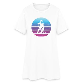 Minimalist floorball motif - Women’s T-Shirt Dress - white - Front