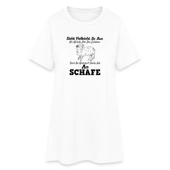Drôle cadeau d’éleveur d’animaux de ferme qui dit moutons - Robe T-shirt Femme - blanc - Devant