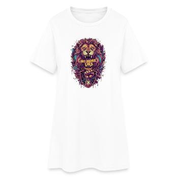 Graffiti de lion avec No More Lies - Robe T-shirt Femme - blanc - Devant