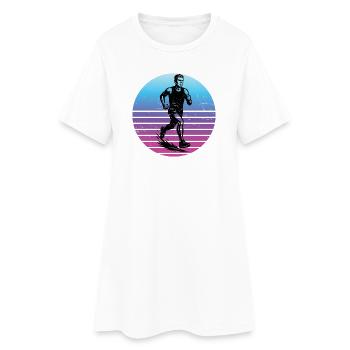 Characterful running design - Women’s T-Shirt Dress - white - Front