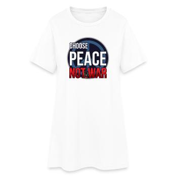 Choisissez la paix et non la guerre - Robe T-shirt Femme - blanc - Devant