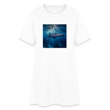 Le requin-baleine dans l’océan : les créatures marines conçoivent la nature - Robe T-shirt Femme - blanc - Devant