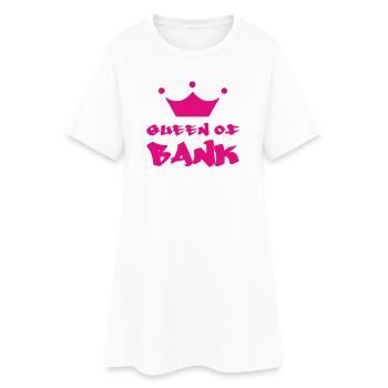 Die Königin des Bankwesens - Frauen T-Shirt-Kleid - Weiß - Vorne