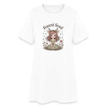 Forest Soul Zartes Anime Fawn Girl - Frauen T-Shirt-Kleid - Weiß - Vorne