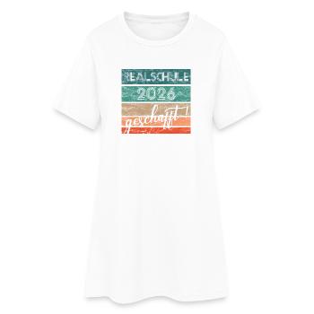 Realschule 2026 : Don accompli, certificat de fin d’études secondaires - Robe T-shirt Femme - blanc - Devant