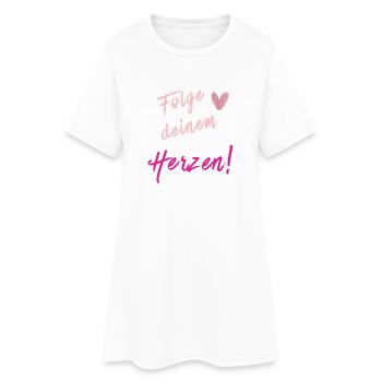 SUIS TON CŒUR Imprimer - Robe T-shirt Femme - blanc - Devant