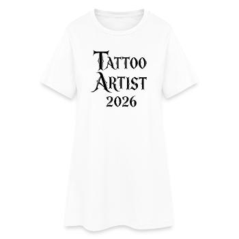 Tatoueur 2026 – motif de police sympa - Robe T-shirt Femme - blanc - Devant