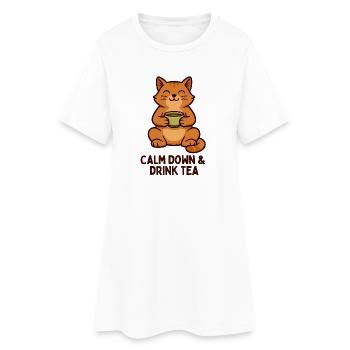 Hangover Tea Tranquil Wellbeing - Women’s T-Shirt Dress - white - Front