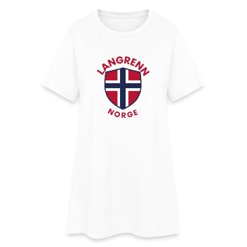 Emblème norvégien du ski de fond - Robe T-shirt Femme - blanc - Devant