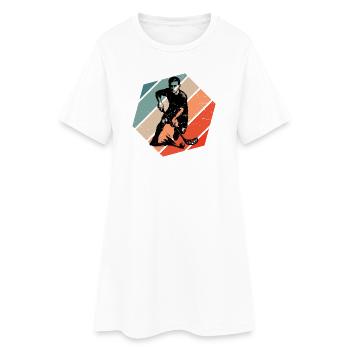 Motif classique du floorball - Robe T-shirt Femme - blanc - Devant