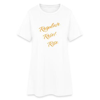 Regulate. Reset. Rise. – Nervous System - Women’s T-Shirt Dress - white - Front