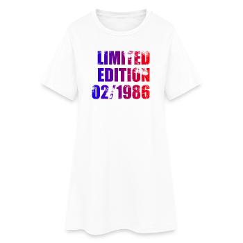 40e anniversaire Édition Limitée 02/1986 - Robe T-shirt Femme - blanc - Devant