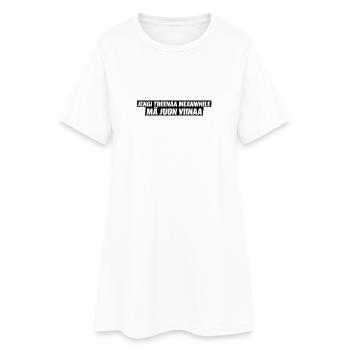 Die Bande trainiert, während ich Alkohol trinke - Frauen T-Shirt-Kleid - Weiß - Vorne