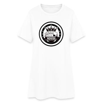 Flush royal de la maison Emblème du poker au cœur - Robe T-shirt Femme - blanc - Devant