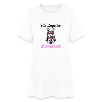 Ski bunny après-ski La situation dégénère - Robe T-shirt Femme - blanc - Devant