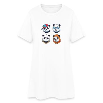 Panda Streetstyle Avatars Set - Robe T-shirt Femme - blanc - Devant