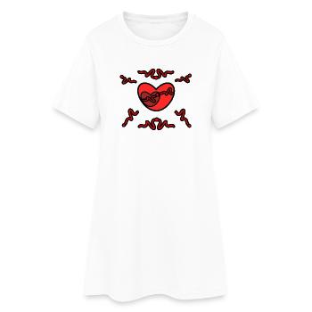 Verwirrung_des_Herzens - Frauen T-Shirt-Kleid - Weiß - Vorne