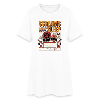 Cris sur le sommeil – Marathon d’horreur - Robe T-shirt Femme - blanc - Devant