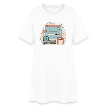 Offline Fashion Retro Internet - Women’s T-Shirt Dress - white - Front