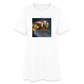 Extreme Dragonflies Macro Portrait Graphique de la Faune - Robe T-shirt Femme - blanc - Devant
