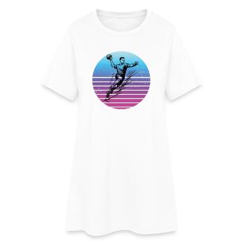 Motif handball pour vrais amoureux pour hommes - Robe T-shirt Femme - blanc - Devant