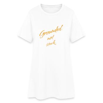 Ancré, pas bloqué – Continuez d’avancer - Robe T-shirt Femme - blanc - Devant