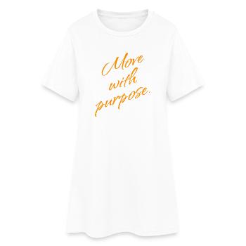 Plus avec un but – Vie intentionnelle - Robe T-shirt Femme - blanc - Devant