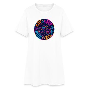 Eat Sleep Ride Repeat - Moto - Biker - Robe T-shirt Femme - blanc - Devant