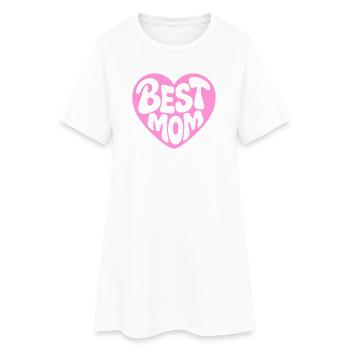 Best Mom Heart Design - Women’s T-Shirt Dress - white - Front