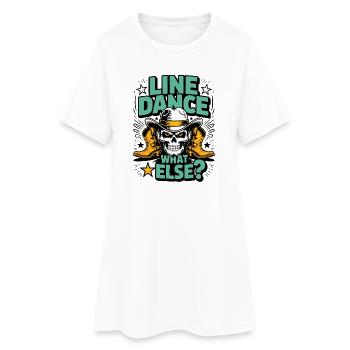 Line Dance What Else? - Frauen T-Shirt-Kleid - Weiß - Vorne