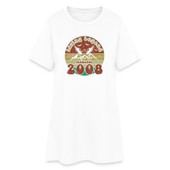 18e anniversaire : Légende vivante depuis le VIN 02/2008 - Robe T-shirt Femme - blanc - Devant
