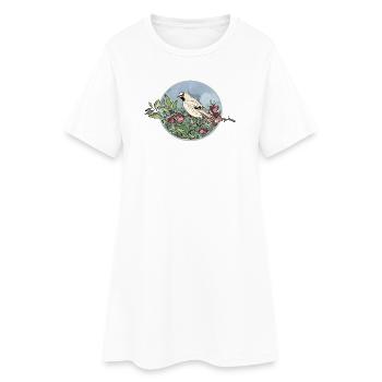 Oiseau coloré - Robe T-shirt Femme - blanc - Devant