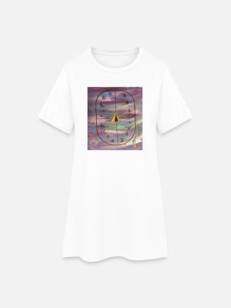 Tambour de cérémonie - Robe T-shirt Femme - blanc