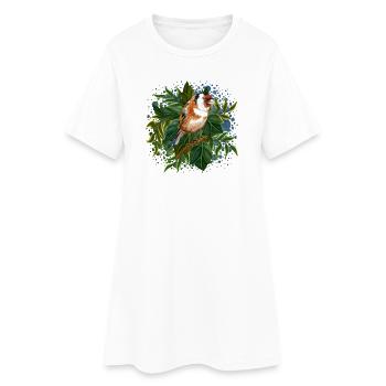 Oiseau coloré - Robe T-shirt Femme - blanc - Devant