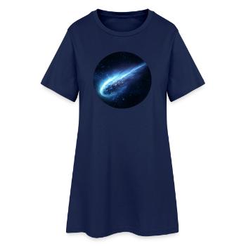 Astronomie Comète Spatiale Queue en Ligne - Robe T-shirt Femme - marine clair - Devant